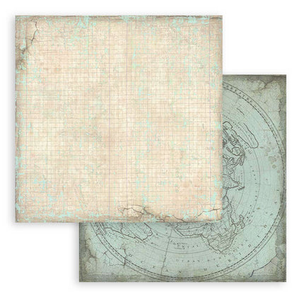 Scrapbooking Small Pad 10 sheets cm 20,3X20,3 (8"X8") Backgrounds Selection - Voyages Fantastiques
