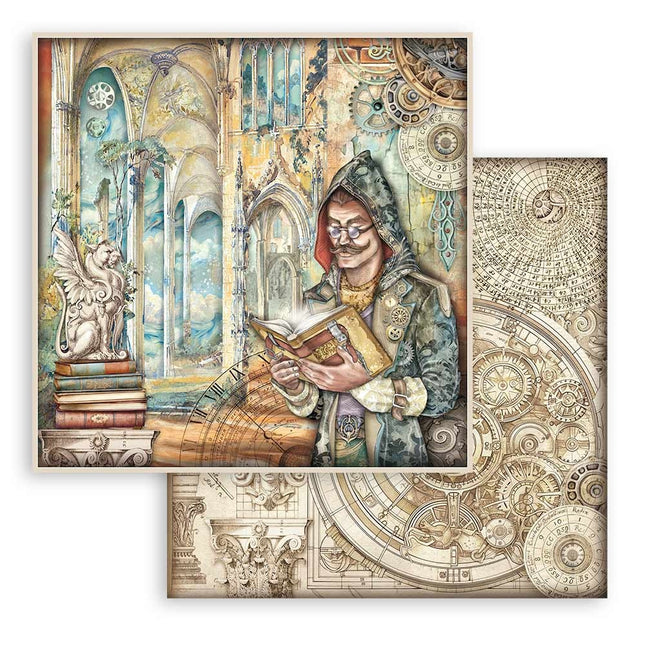 Scrapbooking Small Pad 10 sheets cm 20,3X20,3 (8"X8") - Sir Vagabond in Fantasy World