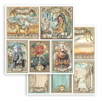 Scrapbooking Small Pad 10 sheets cm 20,3X20,3 (8"X8") - Sir Vagabond in Fantasy World