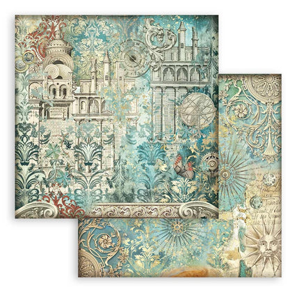 Scrapbooking Small Pad 10 sheets cm 20,3X20,3 (8"X8") Backgrounds Selection - Sir Vagabond in Fantasy World