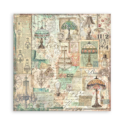 Paper pad 20.3x20.3 cm - 22 sheets - Single Face Brocante Antiques