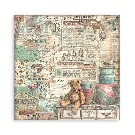 Paper pad 20.3x20.3 cm - 22 sheets - Single Face Brocante Antiques