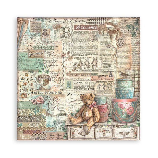 Paper pad 20.3x20.3 cm - 22 sheets - Single Face Brocante Antiques