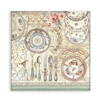 Paper pad 20.3x20.3 cm - 22 sheets - Single Face Brocante Antiques