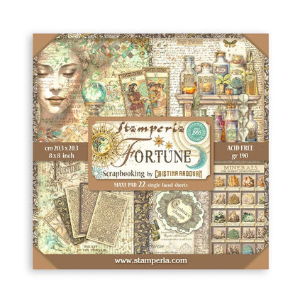 Paper pad 20.3x20.3 cm - 22 sheets - Single Face Fortune