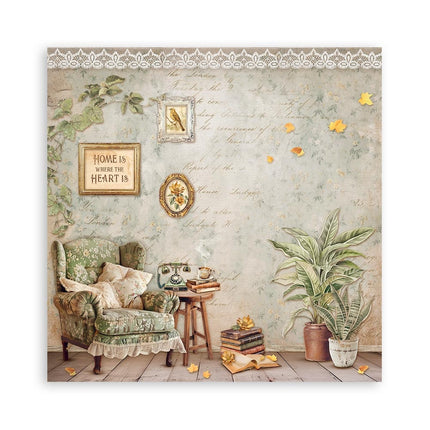 Paper pad 20.3x20.3 cm - 22 sheets - Single Face Golden Harmony