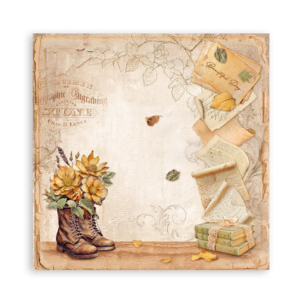 Paper pad 20.3x20.3 cm - 22 sheets - Single Face Golden Harmony