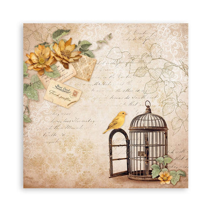 Paper pad 20.3x20.3 cm - 22 sheets - Single Face Golden Harmony