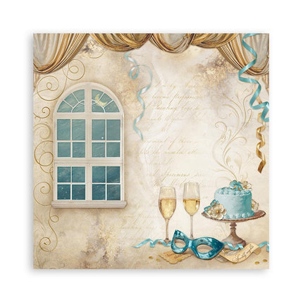 Paper pad 20.3x20.3 cm - 22 sheets - Single Face Masquerade