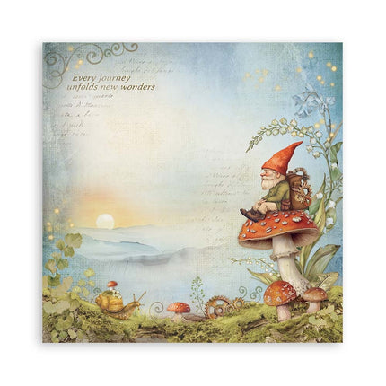 Paper pad 20.3x20.3 cm - 22 sheets - Single-sided Hidden Grove