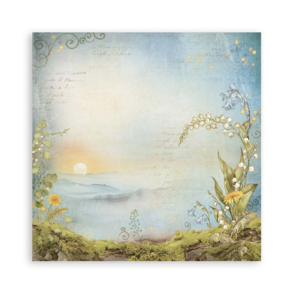 Paper pad 20.3x20.3 cm - 22 sheets - Single-sided Hidden Grove