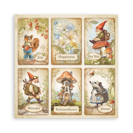 Paper pad 20.3x20.3 cm - 22 sheets - Single-sided Hidden Grove