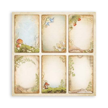 Paper pad 20.3x20.3 cm - 22 sheets - Single-sided Hidden Grove