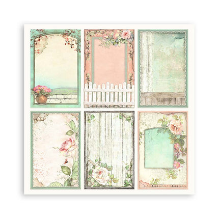 Paper pad 20.3x20.3 cm - 22 sheets - Single-sided House of Roses