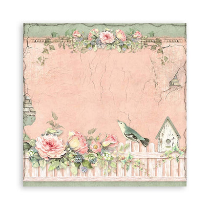 Paper pad 20.3x20.3 cm - 22 sheets - Single-sided House of Roses
