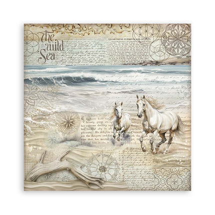 Paper Pad 20.3x20.3 cm - 22 sheets - Single Face Silent Sea