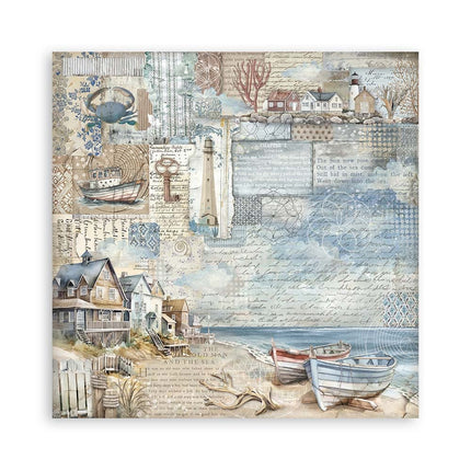 Paper Pad 20.3x20.3 cm - 22 sheets - Single Face Silent Sea