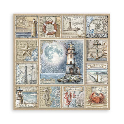 Paper Pad 20.3x20.3 cm - 22 sheets - Single Face Silent Sea