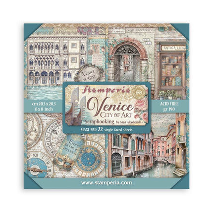 Paper pad 20.3x20.3 cm - 22 sheets - Single Face Venice City of Art