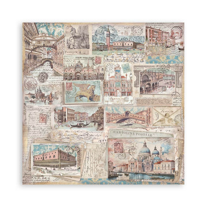 Paper pad 20.3x20.3 cm - 22 sheets - Single Face Venice City of Art