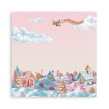 Paper pad 20.3x20.3 cm - 22 sheets - Single Face Candy Christmas