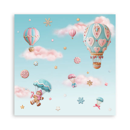 Paper pad 20.3x20.3 cm - 22 sheets - Single Face Candy Christmas