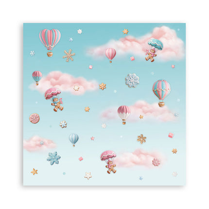 Paper pad 20.3x20.3 cm - 22 sheets - Single Face Candy Christmas