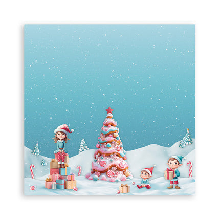 Paper pad 20.3x20.3 cm - 22 sheets - Single Face Candy Christmas