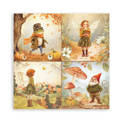 Paper pad 20.3x20.3 cm - 22 sheets - Single Face Whispering woods
