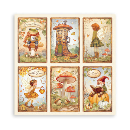 Paper pad 20.3x20.3 cm - 22 sheets - Single Face Whispering woods