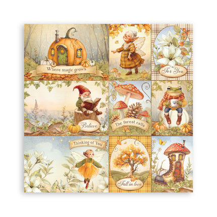 Paper pad 20.3x20.3 cm - 22 sheets - Single Face Whispering woods