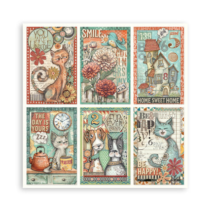 Paper Pad 20.3x20.3 cm - 22 Sheets - Single Face Furry Friends  
