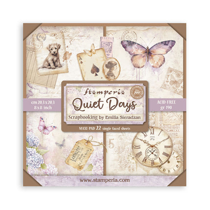 Paper pad 20.3x20.3 cm - 22 sheets - Single Face Quiet Days