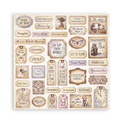Paper pad 20.3x20.3 cm - 22 sheets - Single Face Quiet Days