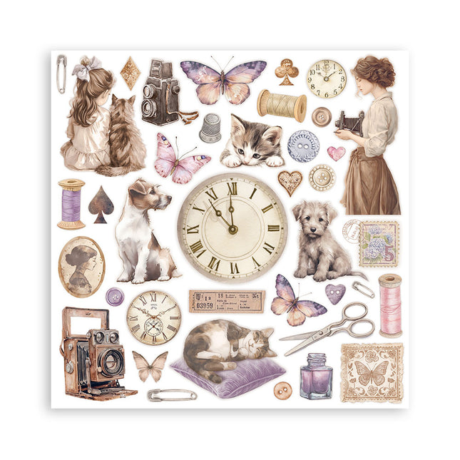 Paper pad 20.3x20.3 cm - 22 sheets - Single Face Quiet Days
