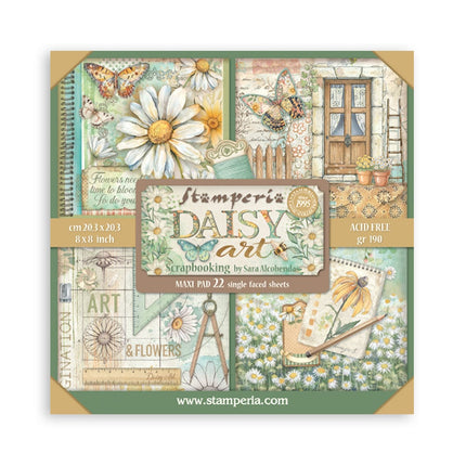 Scrapbooking Pad 22 sheets cm 20,3X20,3 (8"X8") Single Face Daisy Art