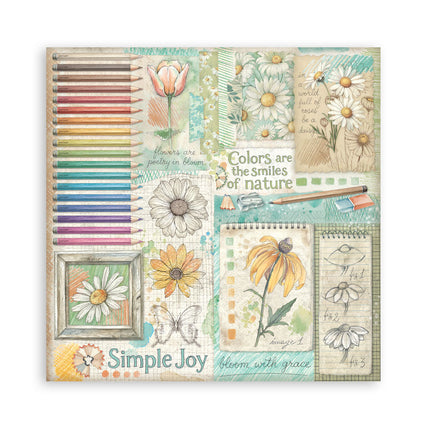 Scrapbooking Pad 22 sheets cm 20,3X20,3 (8"X8") Single Face Daisy Art