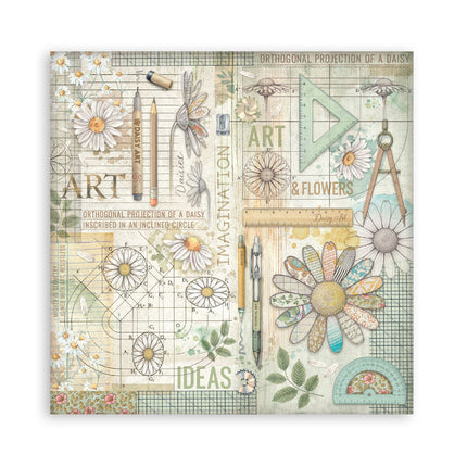 Scrapbooking Pad 22 sheets cm 20,3X20,3 (8"X8") Single Face Daisy Art