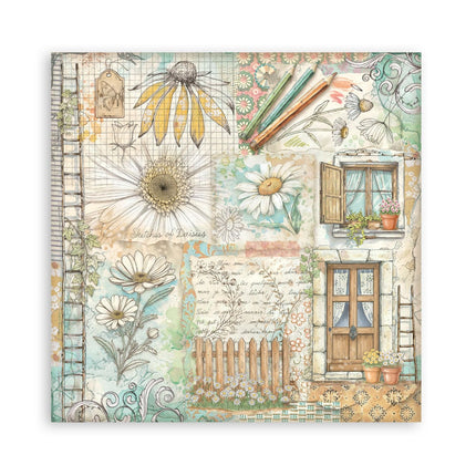Scrapbooking Pad 22 sheets cm 20,3X20,3 (8"X8") Single Face Daisy Art