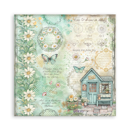 Scrapbooking Pad 22 sheets cm 20,3X20,3 (8"X8") Single Face Daisy Art