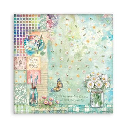 Scrapbooking Pad 22 sheets cm 20,3X20,3 (8"X8") Single Face Daisy Art