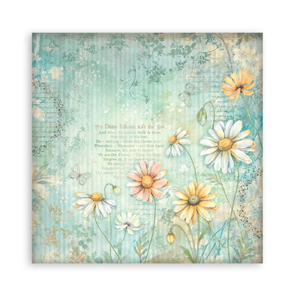 Scrapbooking Pad 22 sheets cm 20,3X20,3 (8"X8") Single Face Daisy Art