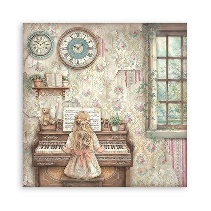 Scrapbooking Printed Pad for Art and Craft 22 sheets cm 20,3X20,3 (8"X8") Single Face Symphony