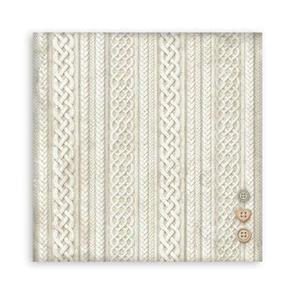 Scrapbooking Printed Pad for Art and Craft 22 sheets cm 20,3X20,3 (8"X8") Single Face White Christmas