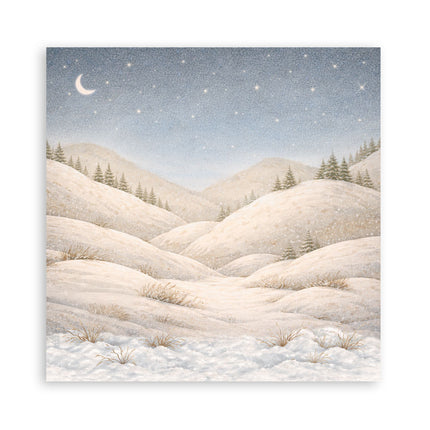 Scrapbooking Printed Pad for Art and Craft 22 sheets cm 20,3X20,3 (8"X8") Single Face Silent Night 
