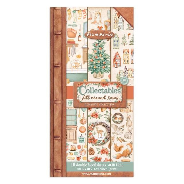Collectables 10 sheets 15x30,5 (6”x12”) - All Around Christmas