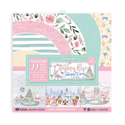 Scrapbooking Pad 22 sheets cm 30,5x30,5 (12"x12") Single face - Christmas rose