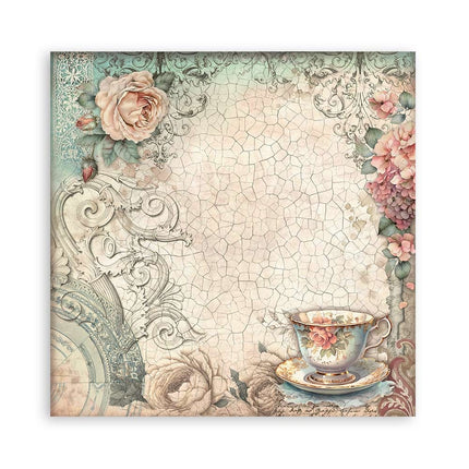 Paper pad 30.5x30.5 cm - 22 sheets - Single-sided - Brocante Antiques