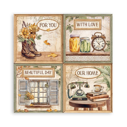 Paper pad 30.5x30.5 cm - 22 sheets - Single-sided - Golden Harmony