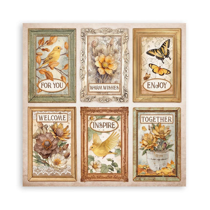 Paper pad 30.5x30.5 cm - 22 sheets - Single-sided - Golden Harmony